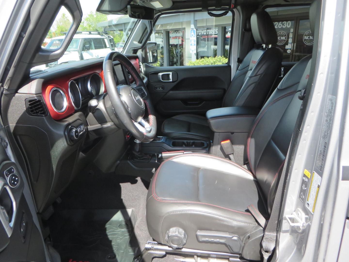 2021 SILVER /BLACK Jeep Wrangler Unlimited Rubicon (1C4HJXFG7MW) with an 3.6L V6 DOHC 24V FFV engine, 6A transmission, located at 2630 Grass Valley Highway, Auburn, CA, 95603, (530) 508-5100, 38.937893, -121.095482 - Features - Zone Offroad 3" Lift kit, Fox shocks, 37" Nitto Ridge Grappler tires, 17" Fuel Piston wheels, Warn winch, KC led lights, Voswitch switches, Teraflex HD tire relocation, Fire extinguisher, High Lift Jack, Shovel, Axe, Jumper Cables, and flat towable. - Photo#18